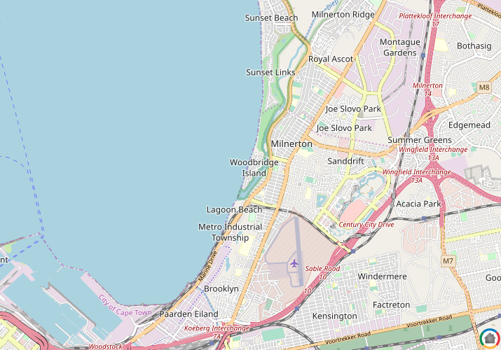 Map location of Woodbridge Island
